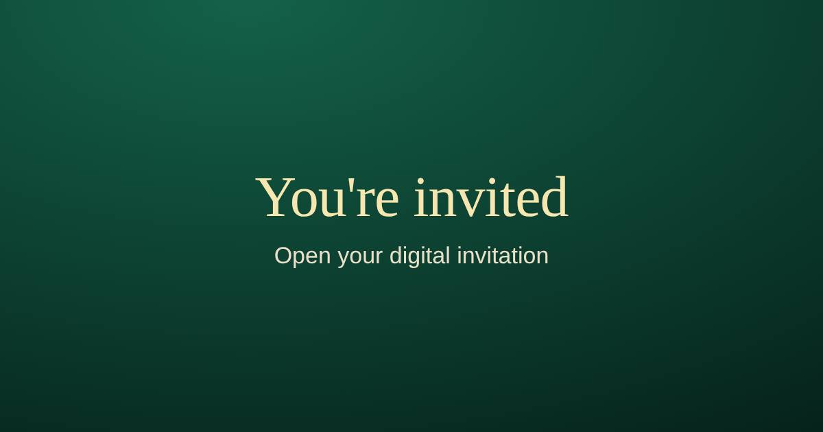 Sample link preview that reads You're invited